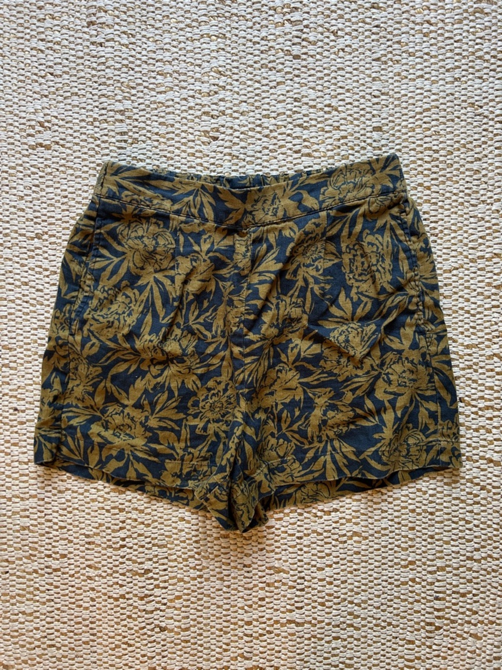 Madewell floral print linen shorts